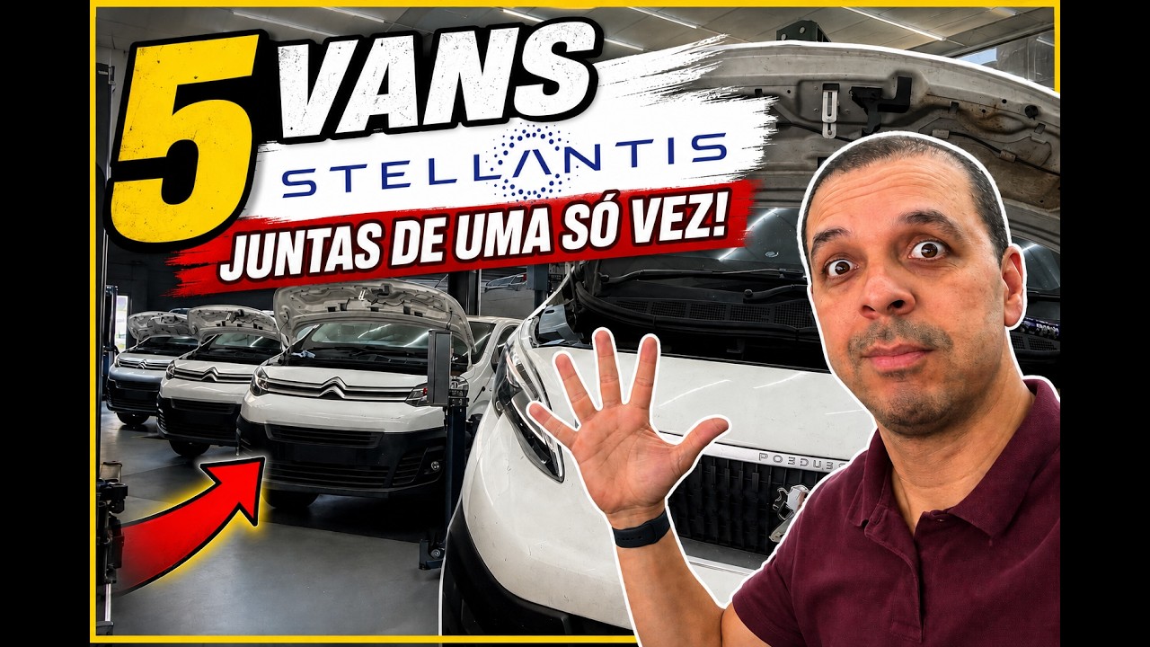 CHEGARAM 5 VANS STELLANTIS DE UMA SÓ VEZ! Scudo, Jumpy e Expert juntas, o que aconteceu?! Bora ver..