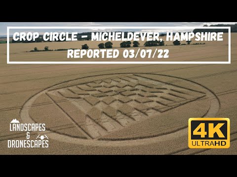 ENCHANTING Crop Circle - Micheldever, Hampshire Reported 03/07/22 [4K]