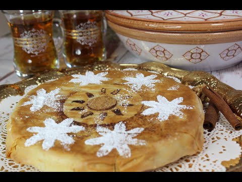 B'stilla, Moroccan Dessert with Walnuts,Raisins and Bananas. So flaky and delicious!