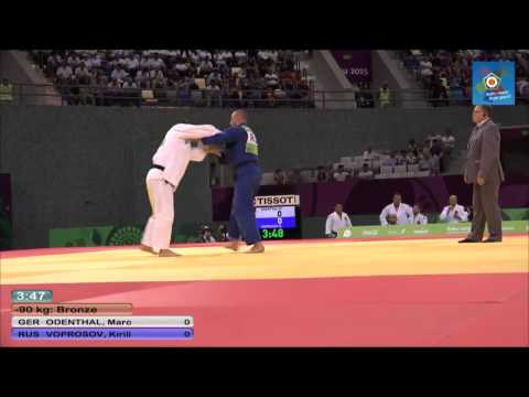 Kirill Voprosov vs Marc Odenthal European judo teams championships - Baku 2015