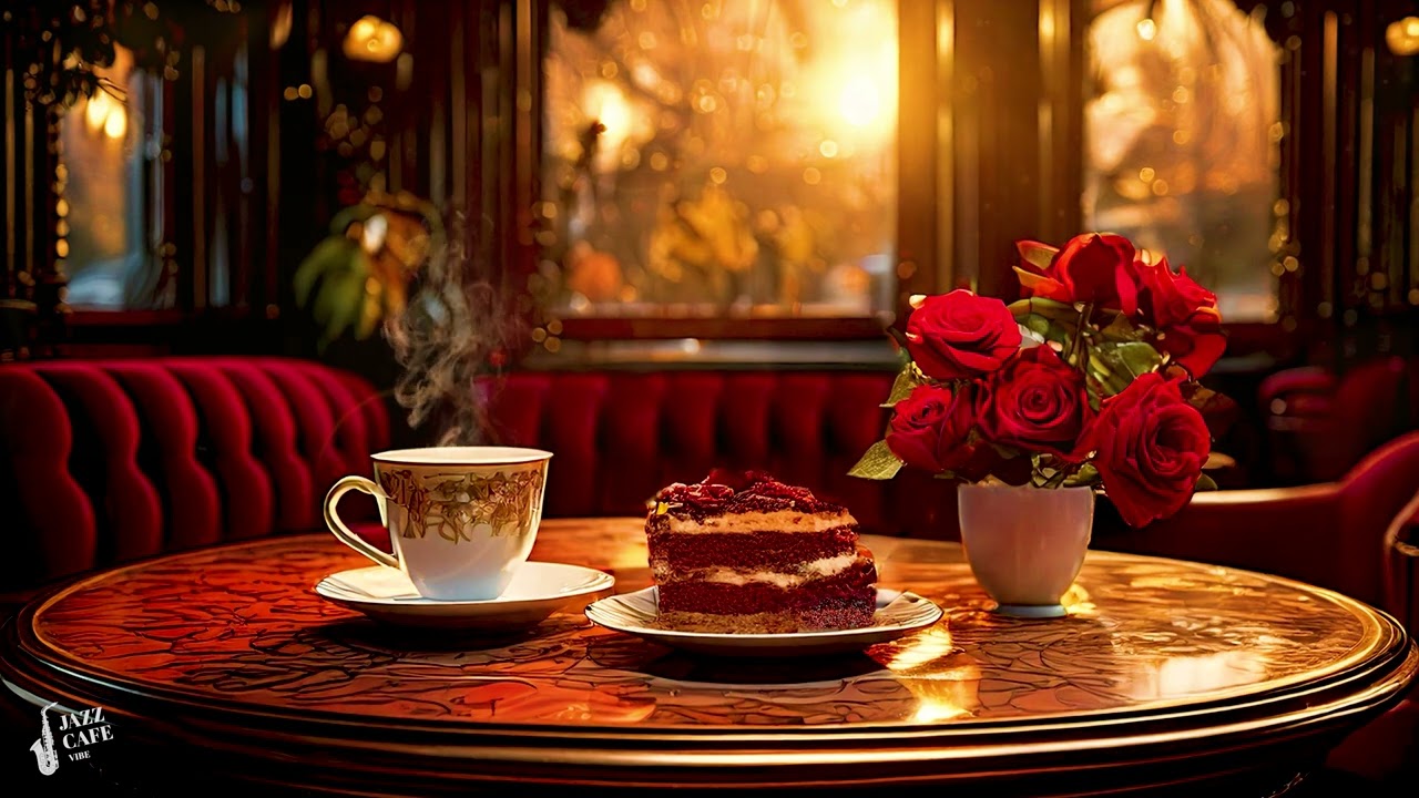 Romantic Jazz Music Instrumental Piano, Saxophone Relaxing Cafe Jazz Music with Coffee Shop Ambience