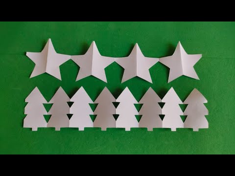 Christmas Paper Decoration Chain  2 - How to make easy decorations - DIY