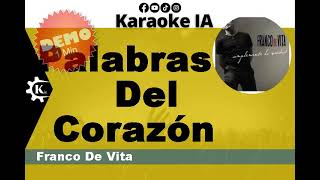 Franco De Vita - Palabras Del Corazón - Karaoke   5254