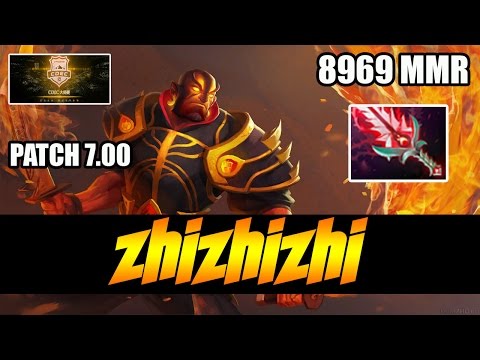 Patch 7.00 - zhizhizhi 8969 MMR plays Ember Spirit WITH Bloodthorn - Dota 2 China