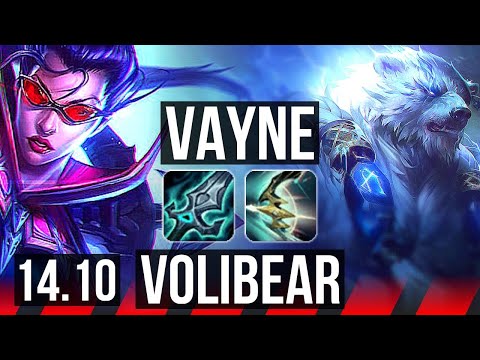 VAYNE vs VOLIBEAR (TOP) | 10/2/7, Godlike | EUW Challenger | 14.10