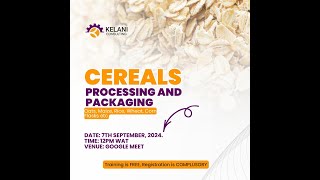 Introduction to Cereals and Grain Processing and Packaging