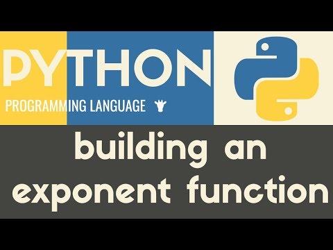 Exponent Function | Python | Tutorial 23