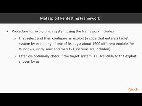 Information Security Metasploit Framework in Kali Linux | packtpub com