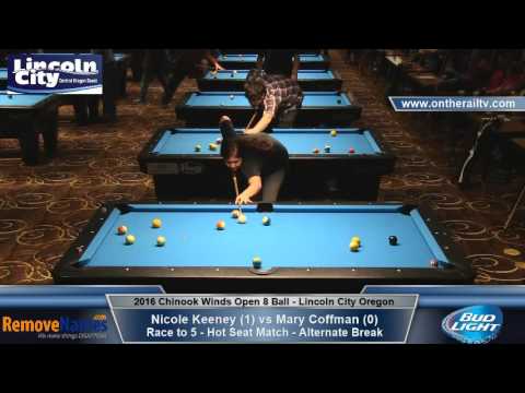 Nicole Keeney vs Mary Coffman - 2016 CWO 8 Ball Championships