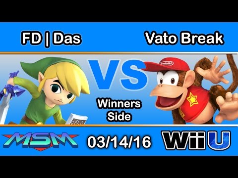 MSM 41 - FD | Das (Toon Link) Vs. Vato Break (Diddy Kong) Winners Side - Smash Wii U
