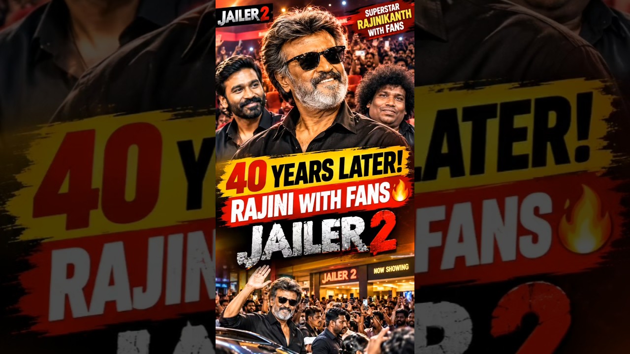 40 साल बाद Fans के साथ Rajinikanth ने देखी Jailer 2! 🔥 Dhanush भी पहुंचे 😍 #Shorts