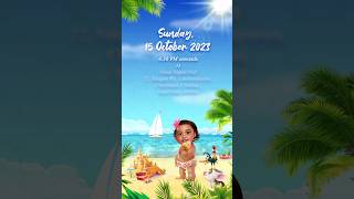 Moana Theme Birthday Invite #disney #disneyprincess #moana #birthdayinvitation #digitalinvites