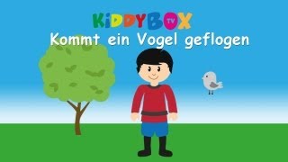 Kommt ein Vogel geflogen - Kinderlieder zum Mitsingen - (KIDDYBOX.TV) Karaoke Lyric Songtext