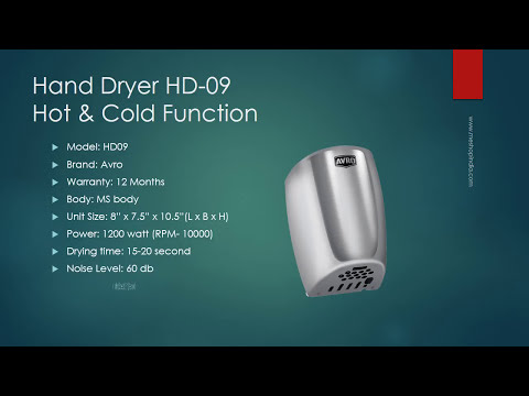 Avro Stainless Steel Automatic Hand Dryer ( HD 09)