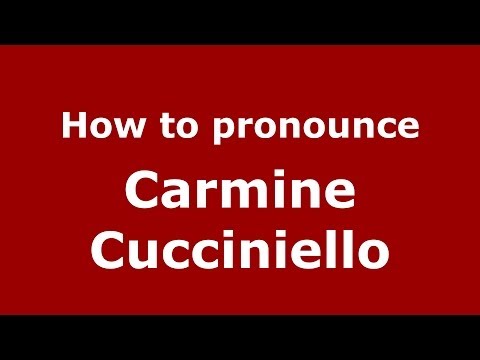 How to pronounce Carmine Cucciniello (Italian/Italy)  - PronounceNames.com