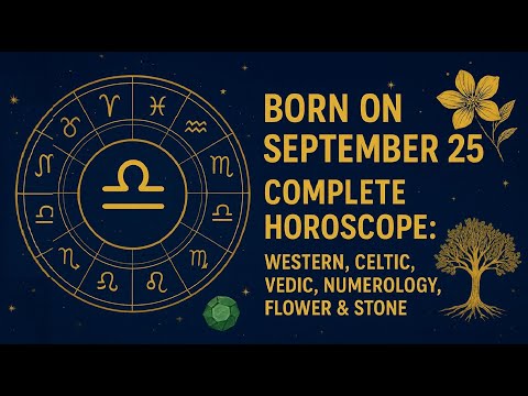 Born on September 25 – Complete Horoscope: Western, Celtic, Vedic, Numerology, Flower & Stone