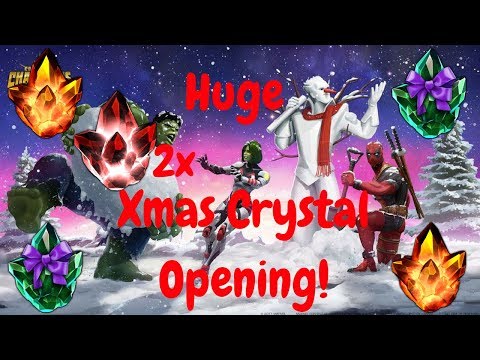 Huge Christmas Crystal Opening! Double 5* Crystals! Marvel Contest Of Champions