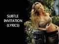 Mariah Carey - Subtle Invitation (Lyrics)