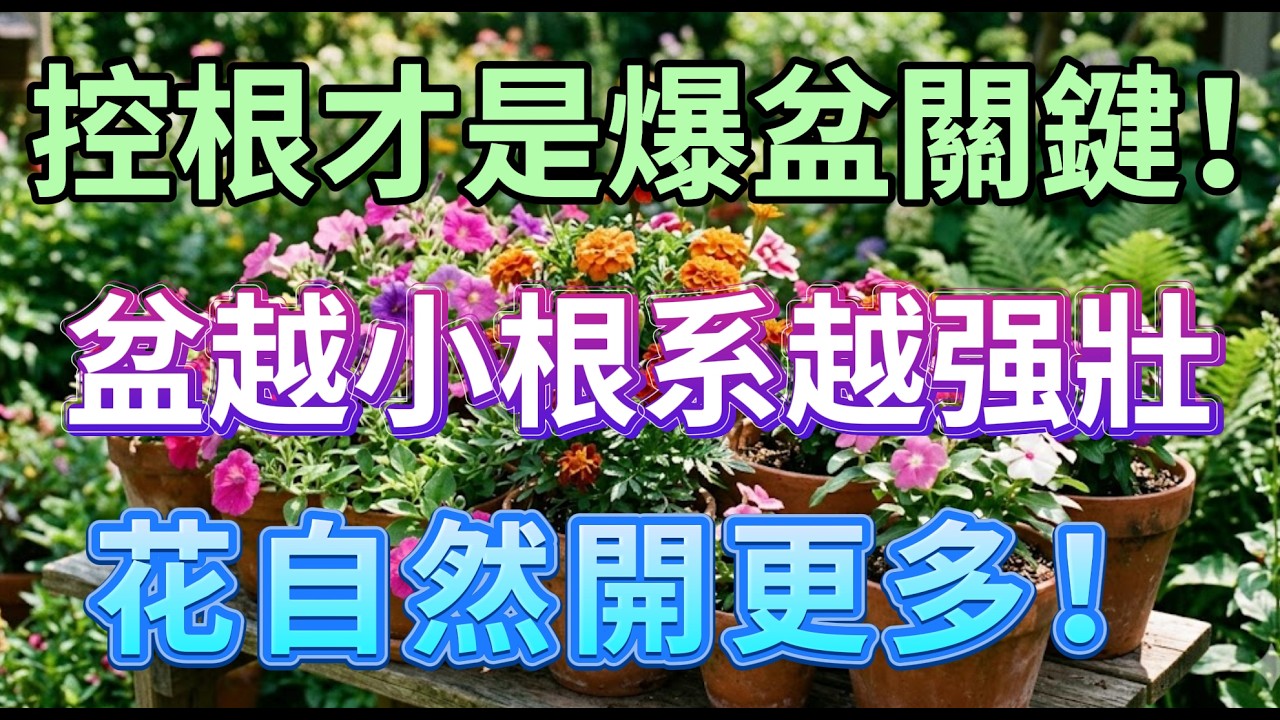 別再盲目換大盆了！掌握“控根”核心邏輯，讓你的花開到看不見葉子。#養花技巧 #控根爆花 #園藝達人 #養花日常 #盆栽技巧