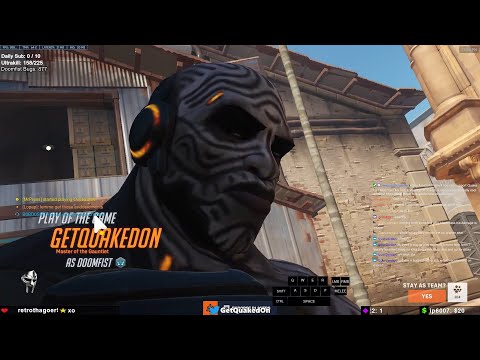 17K DMG! POTG! GETQUAKEDON DOOMFIST ONE TRICK OVERWATCH 2 SEASON 11 TOP 500