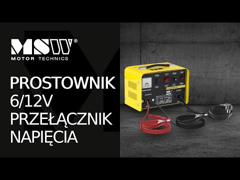 Video - Prostownik - 6/12V - 8A - przełącznik napięcia