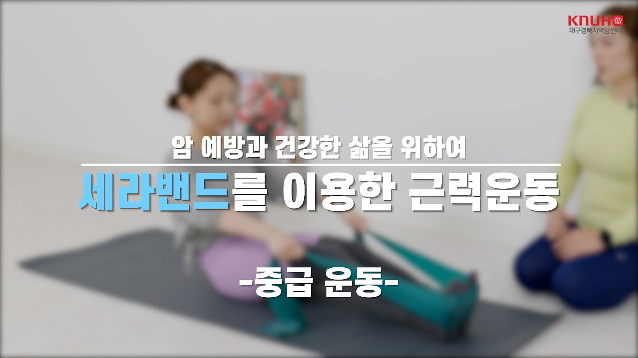 암예방을 위한 근력증진 운동 Ⅱ. 세라밴드(중급) 관련사진