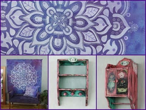 ManosalaObraTv 2018 Programa 24  - Mueble para Baño - Stencils sobre Lienzo Grandes Superficiesa