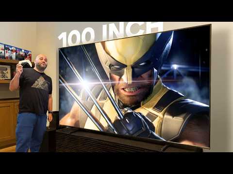 Gaming on the Hisense 100 Inch TV is MIND BLOWING!