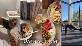 HOME VLOG: early morning routine, Jax in the pool, healthy meal ideas, matching Christmas pjs