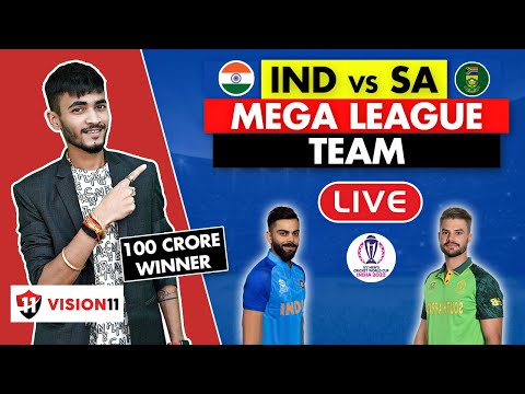 LIVE🚨 IND🇮🇳 vs SA🇿🇦 Dream11 Prediction | IND vs SA Dream11 Team | Dream 11 Team of Today Match