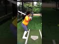 Noelle Hitting in Cage 