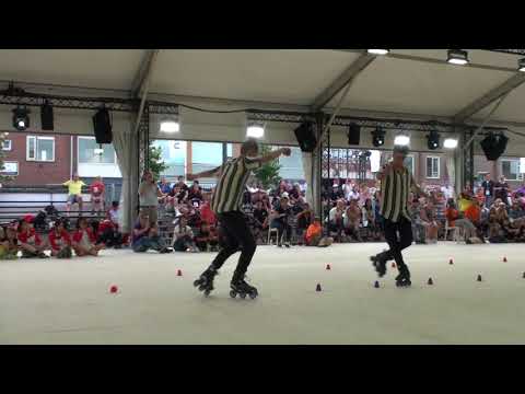 2018 Inline Freestyle World Champion Pair Slalom 1st Place Degli Agostini & Guslandi Lorenzo (ITA)