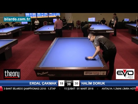 ERDAL ÇAKMAK & HALİM DORUK Bilardo Maçı - 2018 ERKEKLER 1.ETAP-3. Ön Eleme