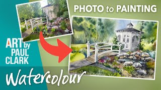 Painting a Watercolour from a Photographic Reference - A Garden Gazebo