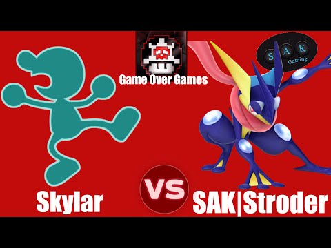 Game Over Games SAK|Stroder (Greninja) VS Skylar (G&W) SSB4 Singles