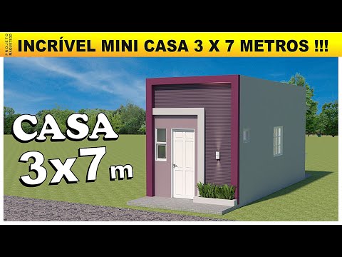Mini casa 3x7 metros - Pequena, mas bem confortável/casa decorada