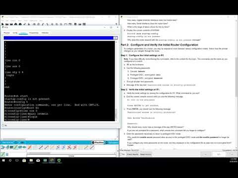 Configure Initial Router Settings
