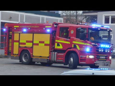 (Utryckning) Engine 2 62-1010 responding in Trelleborg [SE | 3.2016]