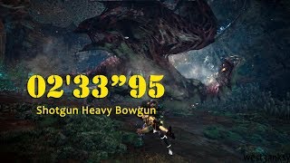 【MHW】鑑定武器でヴァルハザク 02'33"95 散弾ヘビィボウガン VaalHazak vs HBG 02'33"95