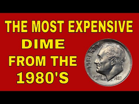 The most valuable dime from the 1980's in circulation! Rare dimes worth money - coins to look for!