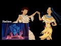 Pocahontas Steady As The Beating Drum One Line Multilanguage