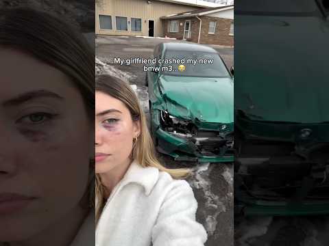 She CRASHED my 2026 BMW M3…😭 #bmw