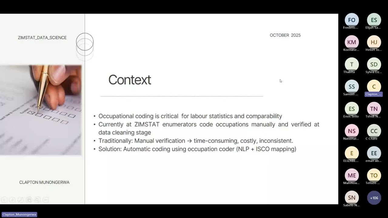 UN Regional Hub Webinar   Automating Occupation Coding ISCO at ZimStat