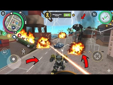 Insane Robot Fight! 🤖 BD 100 Ground Spider vs Police Car Robot | Vice Town