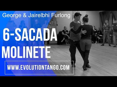 6-sacada molinete to close side in intermediate/advanced tango class. George & Jairelbhi Furlong