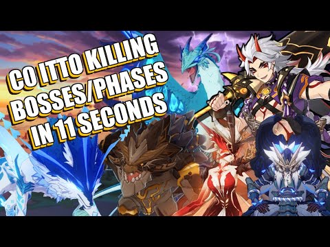 C0 Itto Beating Bosses in 11 Seconds or less (Andrius, Dvalin, Geovishap, etc) - No Food/Potions