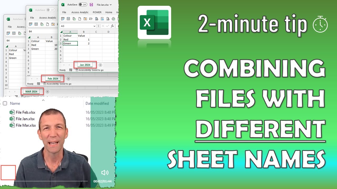 Power Query - Combine Excel files with different sheet names