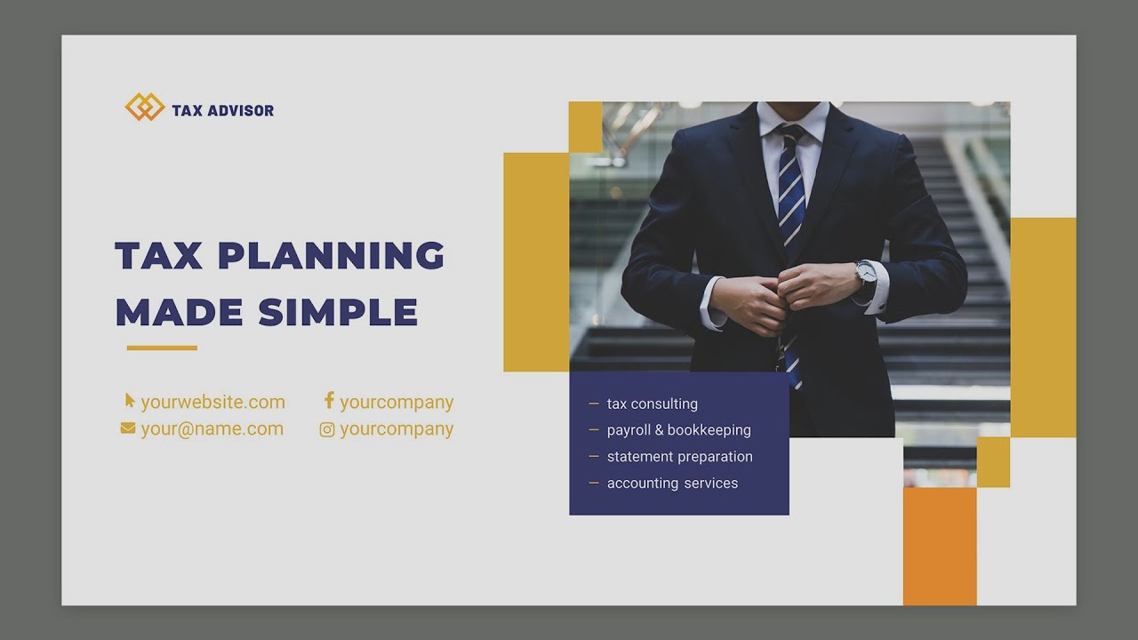 Tax Advisor PowerPoint Presentation Template