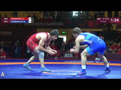 1/2 FS - 70 kg: Z. IAKOBISHVILI (GEO) v. M. KURBANALIEV (RUS)