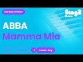 ABBA Mamma Mia Lower Key Piano Karaoke